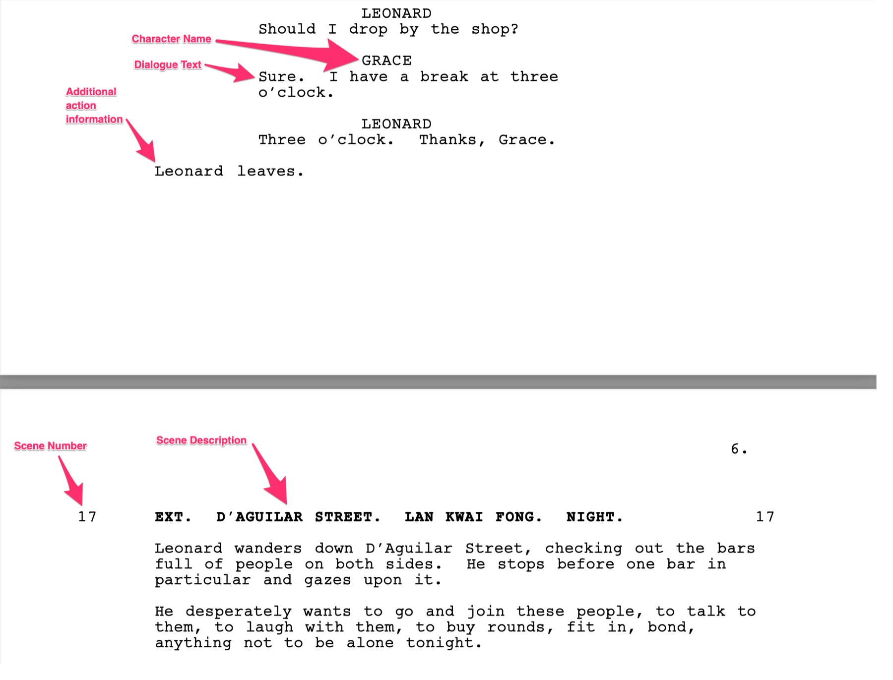 Shooting Script Example