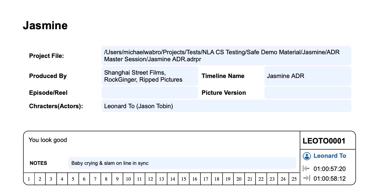 PDF Export - Engineer Layout