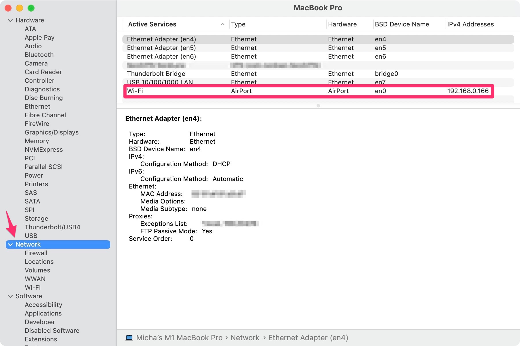 Mac Network settings