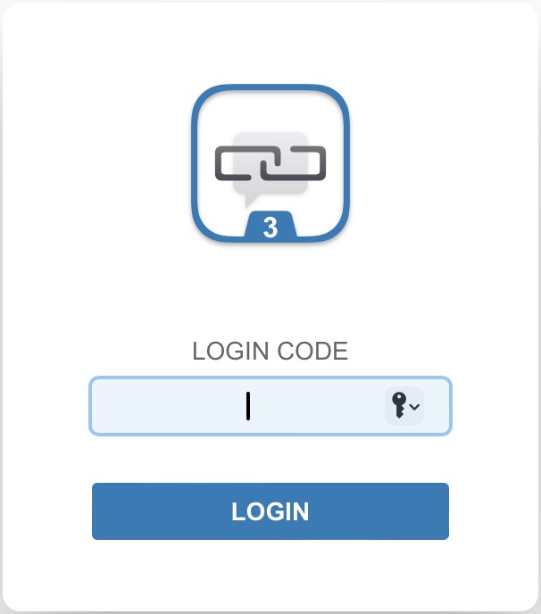 Logging in on an external device - Login window