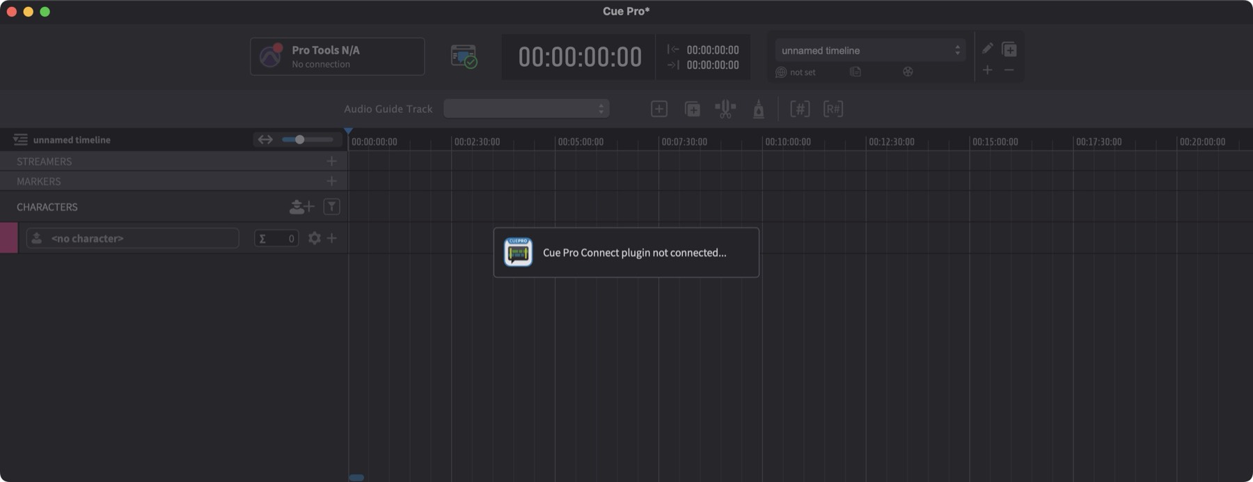 Main Window with empty project loaded