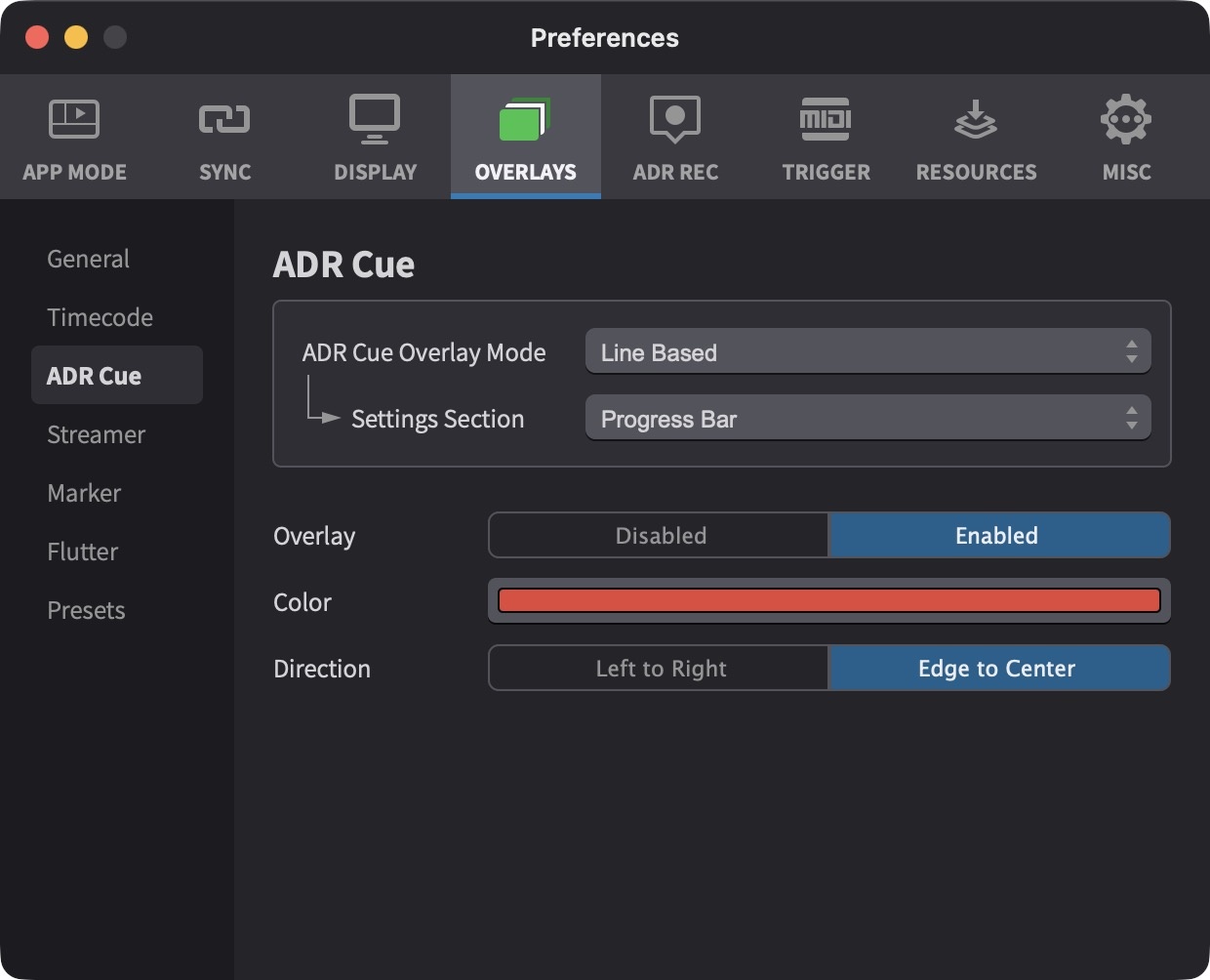 Progress Bar Settings