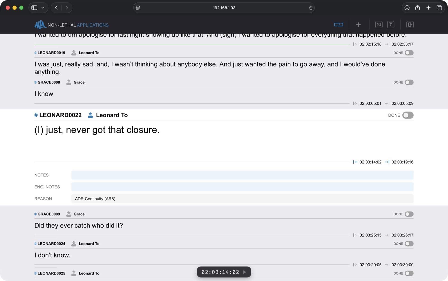 Accessing events on external device