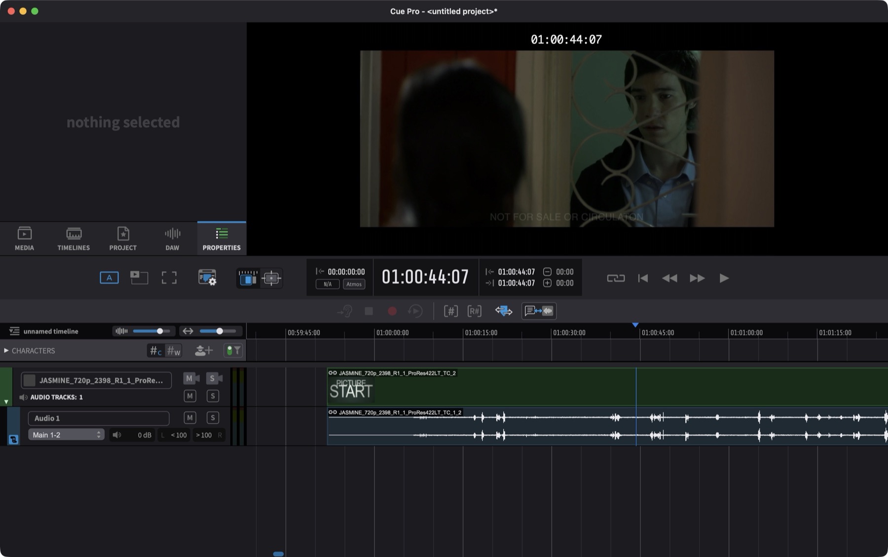 Drag a Video File with embedded audio to an existing track