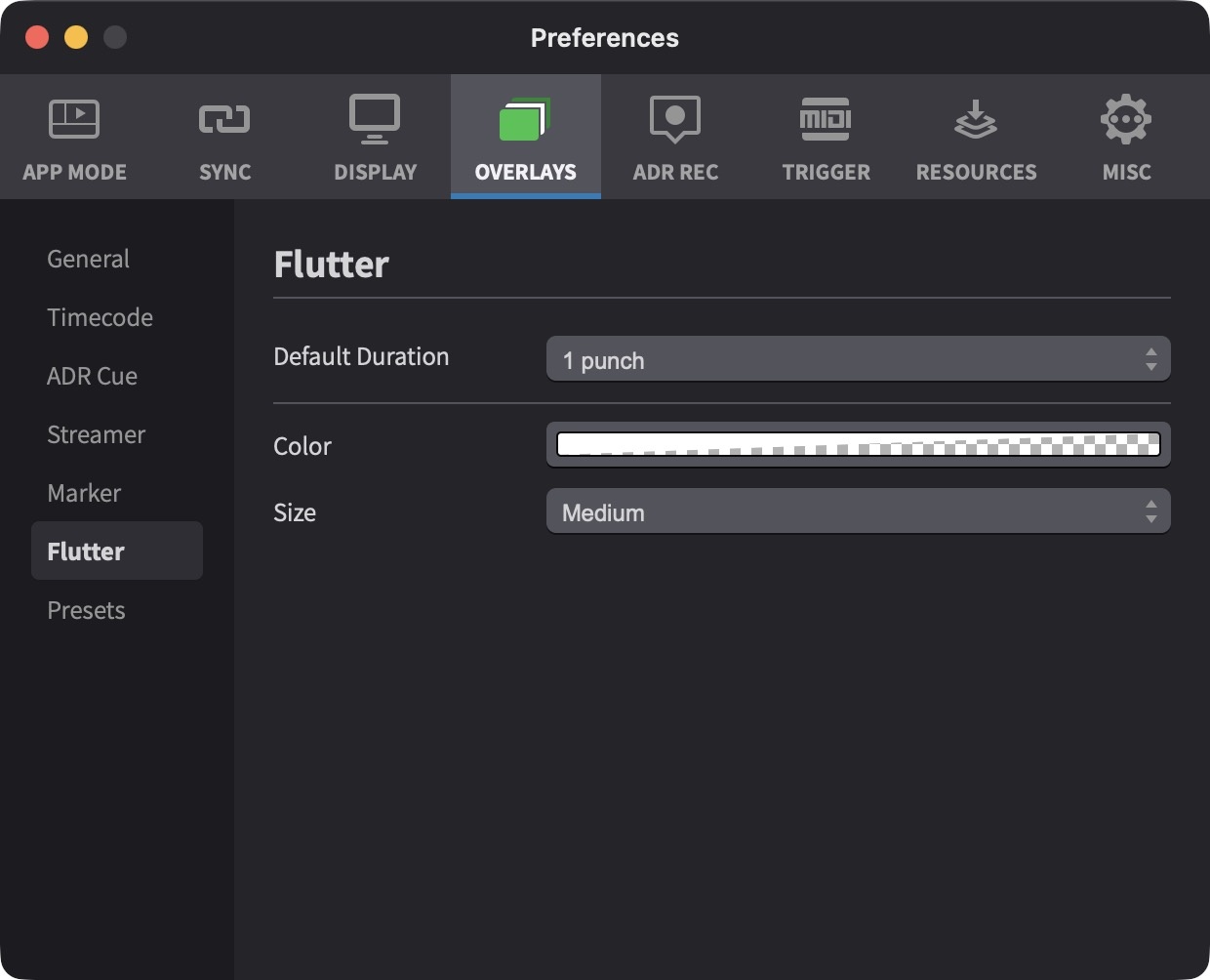 Flutter Overlay Settings