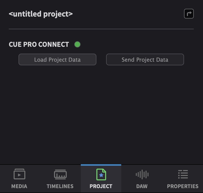 Loading Cue Pro Connect Project Data