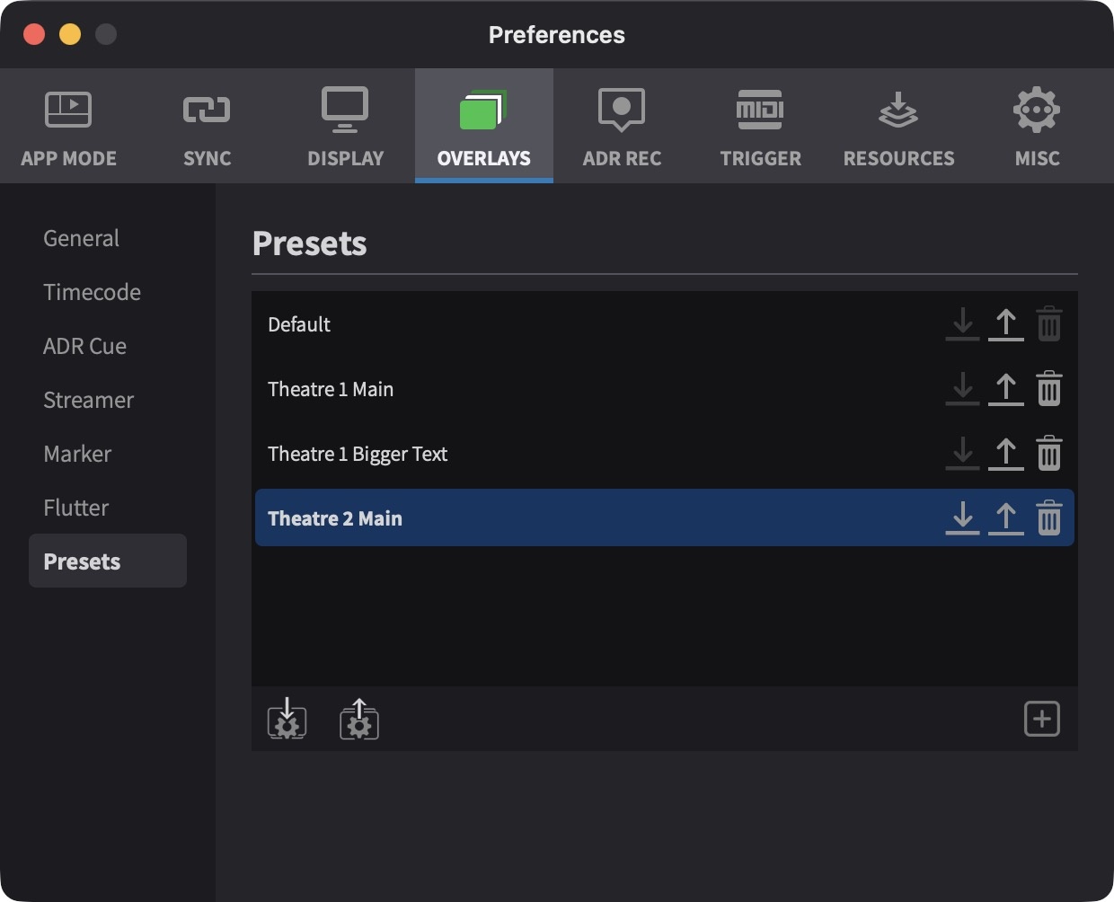 Overlay Presets