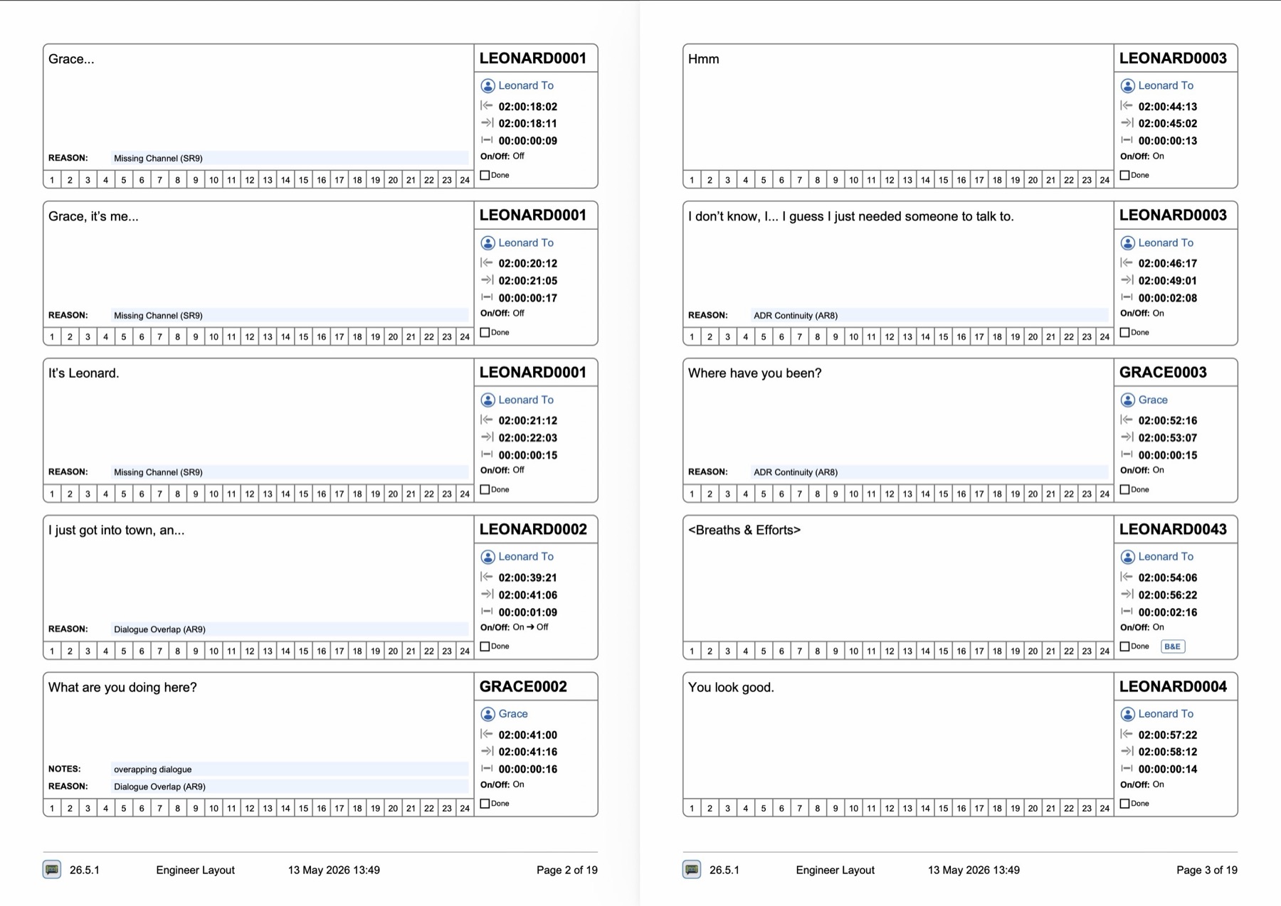 PDF Export - Engineer Layout
