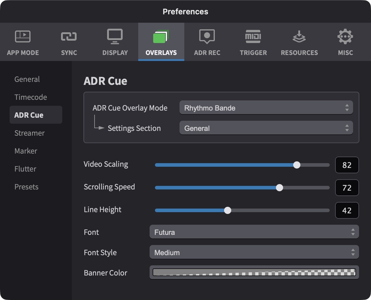 Rhythmo Bande General Settings