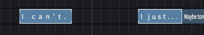 Selected transcription segments zoomed in