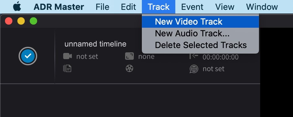 Add New Video Track