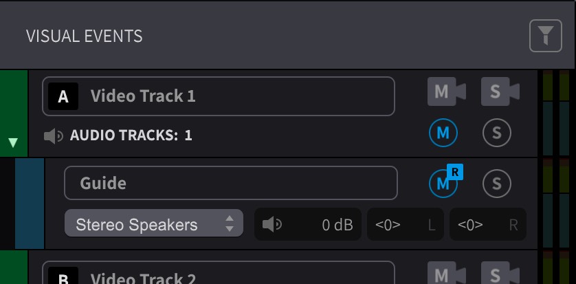 Stereo Track with right channel muted