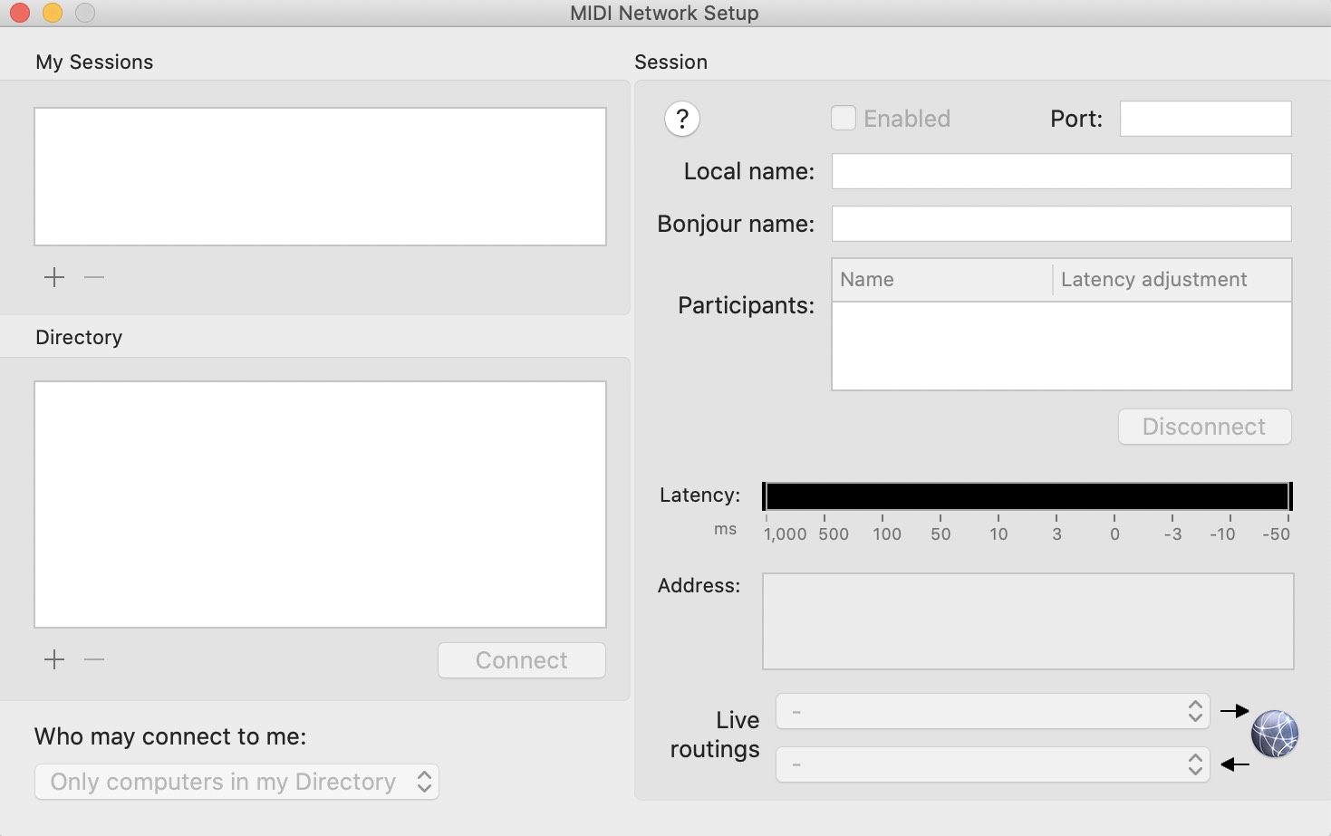 MIDI Network Setup Overview