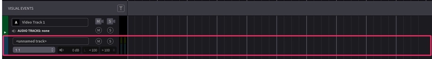Audio Track in the Timeline Section