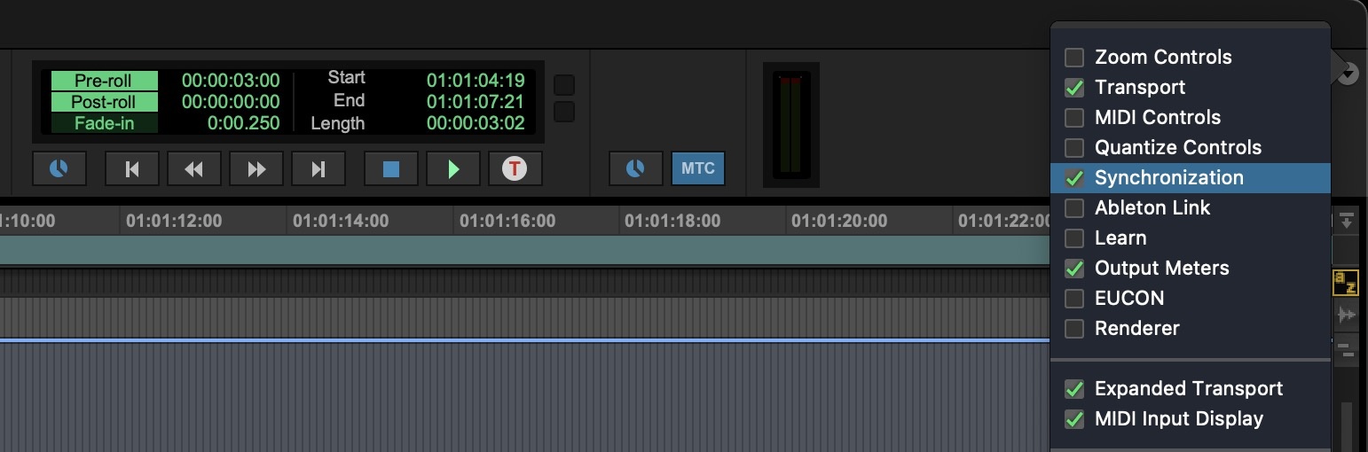 Edit Window Toolbar Synchronization Controls