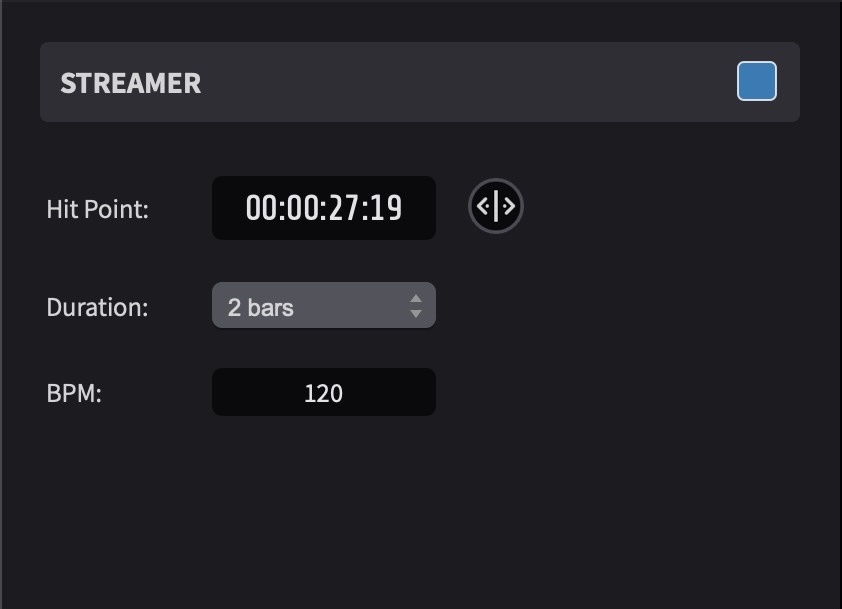 Properties tab showing Streamer fields