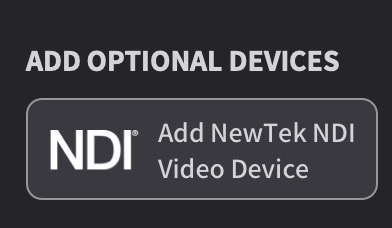 Add NewTek NDI Video Device button