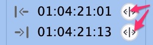 Draggable timecode adjustment controls