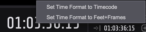 Format switch context menu