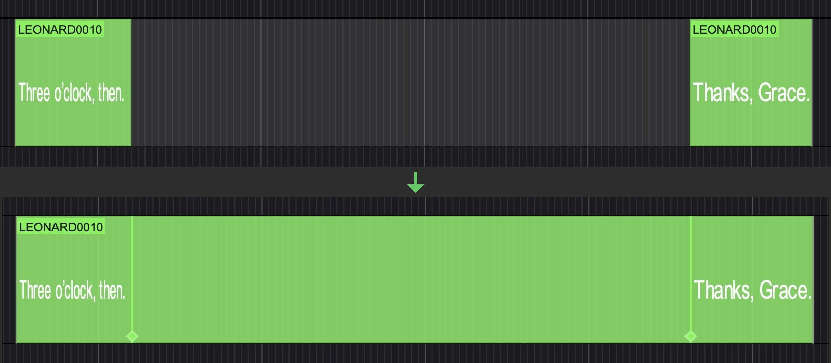 Merging two ADR Cues into one — before and after