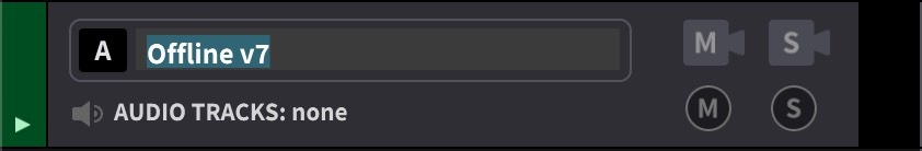 Renaming a Video Track