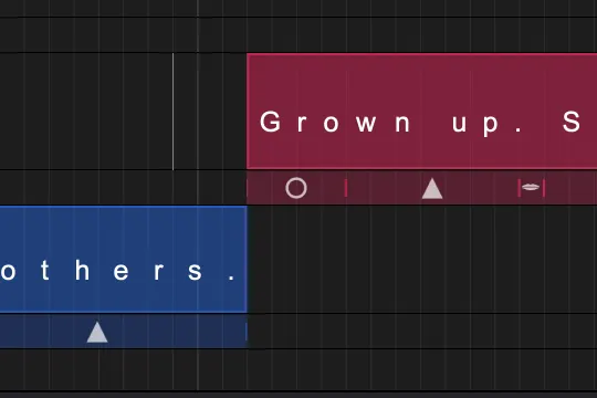 Detection symbols on the timeline