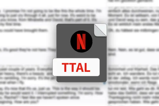 Netflix TTAL 2.1 import and export