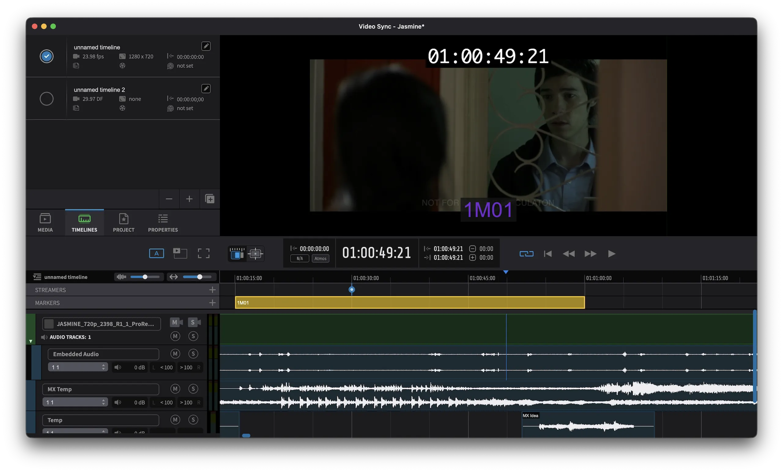 Video Sync 6 interface